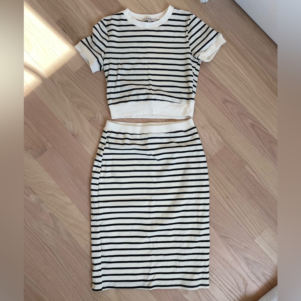 Atelier by Kirious Striped Women's Stretchy Pencil Skirt Set, Medium LIKE NEW
